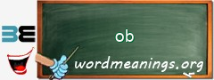 WordMeaning blackboard for ob